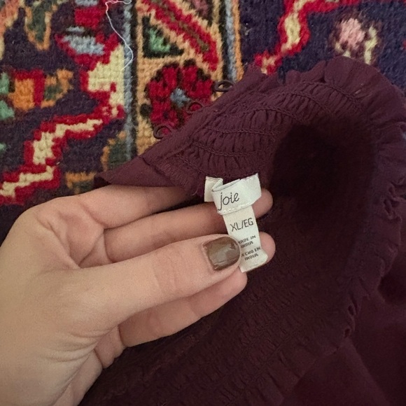 joie Burgundy Blouse (lower case j) - Picture 5 of 5